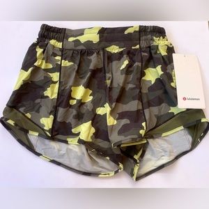Green Camouflage Hotty Hot Lulu Shorts( Low rise, 4” length)